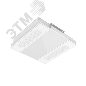 Изображение товара Светильник светодиодный ДВО-30Вт с UV-блоком встраиваемый 595x595x126 мм 3000К IP40 с призматическим рассеивателем (шт)
