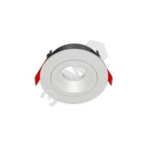 Рамка для модульного светильника FLEX 50 02 круглая встраиваемая 110х45мм RAL9010 поворотная