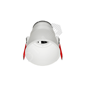 Рамка для модульного светильника FLEX 50 04 круглая встраиваемая утопленная 95х70мм RAL9010 - фото 1