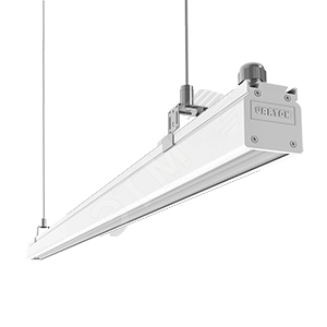 Светильник светодиодный Mercury Mall IP54 2160x54x58мм линза 89 градx115 63W 4000К белый RAL9003 - фото 1