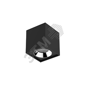 Светильник светодиодный ДПО-12Вт IP20 1300Лм 4000К DL-02 Cube черный матовый
