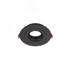 Рамка для модульного светильника FLEX 50 02 круглая встраиваемая 110х45мм RAL9005 черный муар поворотная