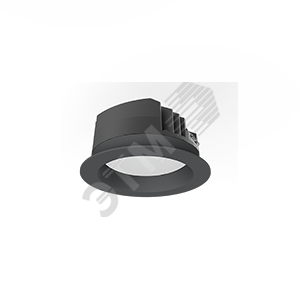 Светильник светодиодный DL-PRO круглый встраиваемый 144х71 мм 20W 3000K IP65 диаметр монтажного отверстия 125-135мм черный RAL9005