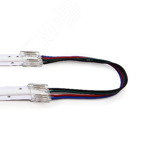 Разъем 5PIN с проводом для LED ленты COB RGBW 12 мм, лента - лента (1 шт)