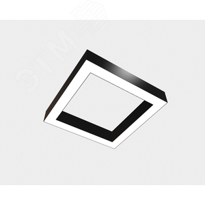 Светильник светодиодный ДСО-80Вт 3000К X-Line квадрат рассеиватель опал, черный - фото 2