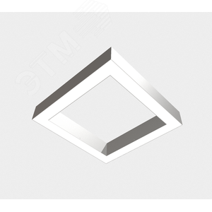 Светильник светодиодный ДСО-40Вт 3000К X-Line квадрат рассеиватель опал, алюминий - фото 2