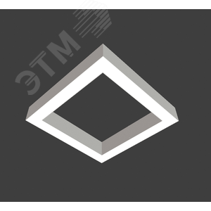 Светильник светодиодный ДСО-80Вт 4000К X-Line квадрат рассеиватель опал, белый - фото 2