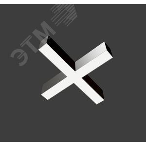 Светильник светодиодный ДСО-30Вт 4000К X-Line X-образный алюминий - фото 2