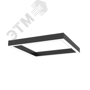 Светильник светодиодный ДСО-120Вт 3000К X-Line квадрат рассеиватель опал, черный - фото 1