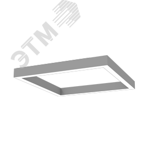 Светильник светодиодный ДСО-40Вт 3000К X-Line квадрат рассеиватель опал, алюминий - фото 1