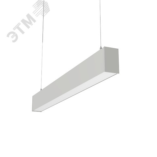 Светильник X-line 0,5 м 10 Вт одиночный подвесной 507x63x100 мм IP40 RAL9003 белый муар Tunable White (3000-6500 K) с рассеивателем OPAL с декоративным проводом 2 м и комплектом подвесов 2 м DALI - фото 1