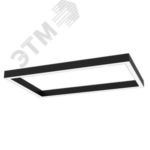 Светильник светодиодный ДСО-60Вт 4000К X-Line прямоугольный, рассеиватель опал черный - фото 1