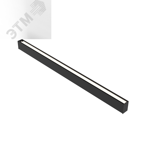 Светильник светодиодный X-line 1,5 м 45 Вт Up&Down одиночный подвесной 1499x63x100 мм IP40 RAL9005 черный муар Tunable White (3000-6500K) с рассеивателем PRISM с декоративным проводом 2 м и комплектом подвесов 2 м диммируемый по протоколу DALI аварийный а - фото 1