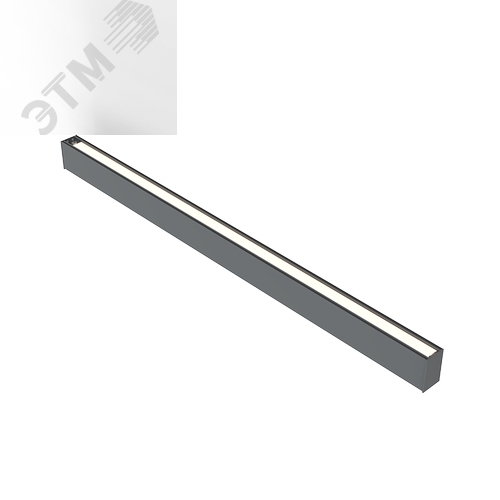 Светильник светодиодный X-line 1,5 м 45 Вт Up&Down одиночный подвесной 1499x63x100 мм IP40 RAL7045 серый муар Tunable White (3000-6500K) с рассеивателем OPAL с декоративным проводом 2 м и комплектом подвесов 2 м диммируемый по протоколу DALI ава - фото 1