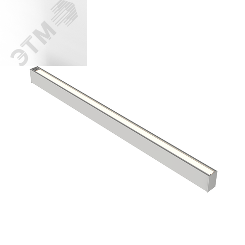 Светильник светодиодный X-line 1,5 м 45 Вт Up&Down одиночный подвесной 1499x63x100 мм IP40 RAL9003 белый муар Tunable White (3000-6500K) с рассеивателем OPAL с декоративным проводом 2 м и комплектом подвесов 2 м диммируемый по протоколу DALI аварийный авт - фото 1