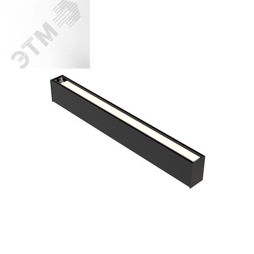 Светильник светодиодный X-line 1 м 20 Вт Up&Down одиночный подвесной 1003x63x100 мм IP40 RAL9005 черный муар Tunable White (3000-6500K) с рассеивателем PRISM с декоративным проводом 2 м и комплектом подвесов 2 м диммируемый по протоколу DALI - фото 1