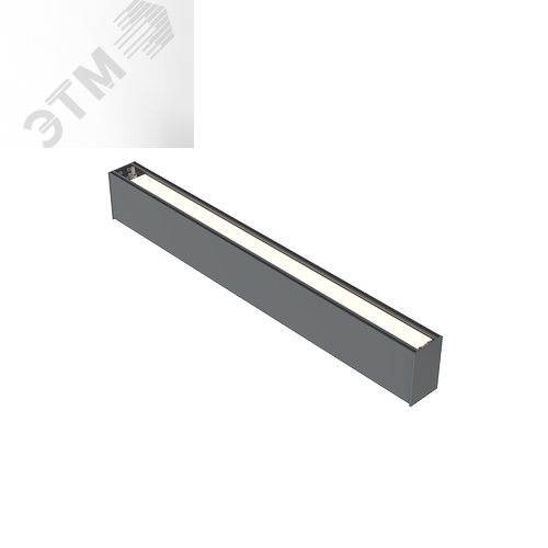Светильник светодиодный X-line 1 м 20 Вт Up&Down одиночный подвесной 1003x63x100 мм IP40 RAL7045 серый муар Tunable White (3000-6500K) с рассеивателем PRISM с декоративным проводом 2 м и комплектом подвесов 2 м диммируемый по протоколу DALI - фото 1