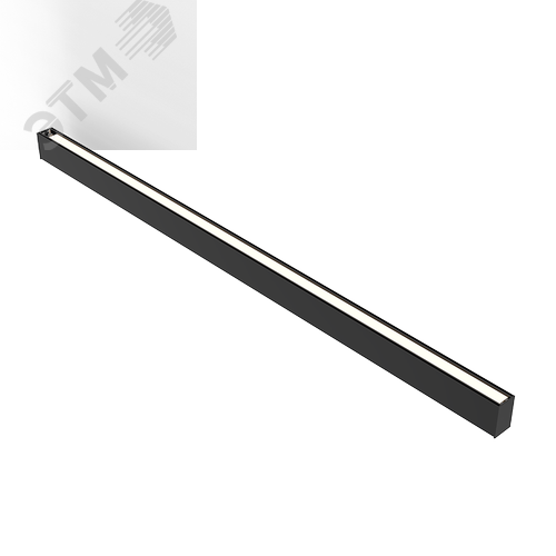 Светильник светодиодный X-line 2 м 62 Вт Up&Down одиночный подвесной 1995x63x100 мм IP40 RAL9005 черный муар Tunable White (3000-6500K) с рассеивателем PRISM с декоративным проводом 2 м и комплектом подвесов 2 м диммируемый по протоколу DALI - фото 1