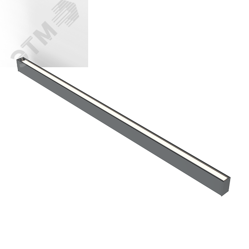 Светильник светодиодный X-line 2 м 62 Вт Up&Down одиночный подвесной 1995x63x100 мм IP40 RAL7045 серый муар Tunable White (3000-6500K) с рассеивателем OPAL с декоративным проводом 2 м и комплектом подвесов 2 м диммируемый по протоколу DALI - фото 1