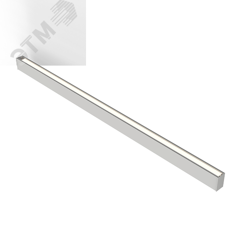 Светильник светодиодный X-line 2 м 62 Вт Up&Down одиночный подвесной 1995x63x100 мм IP40 RAL9003 белый муар Tunable White (3000-6500K) с рассеивателем PRISM с декоративным проводом 2 м и комплектом подвесов 2 м диммируемый по протоколу DALI - фото 1