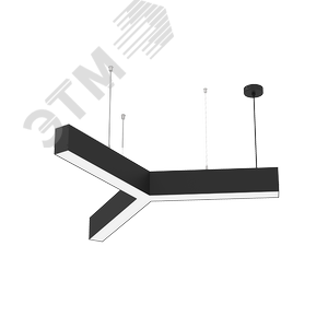Светильник светодиодный ДСО-30Вт 3000К X-Line Y-образный черный - фото 1