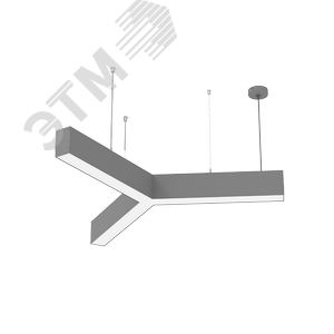 Светильник светодиодный ДСО-45Вт 3000К X-Line Y-образный алюминий - фото 1