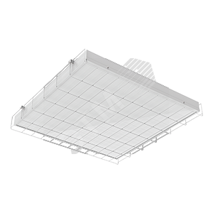 Светильник светодиодный VARTON S070 2.0 спортивный для образовательных учреждений 30 ВТ CRI90 4000 K накладной 603х620х70 мм IP40 с призматическим рассеивателем с защитной решеткой диммируемый по протоколу DALI