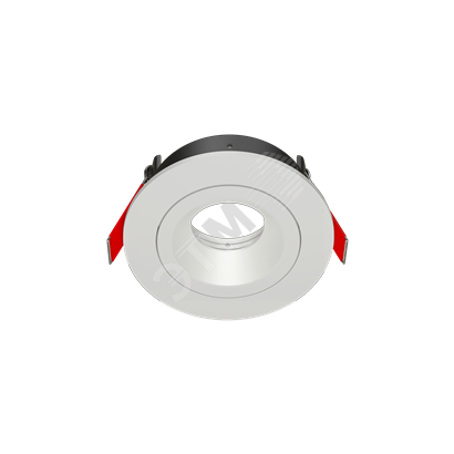 Рамка для модульного светильника FLEX 50 02 круглая встраиваемая 110х45мм RAL9010 поворотная V1-R0-00435-10003-2000000 Вартон - превью 2