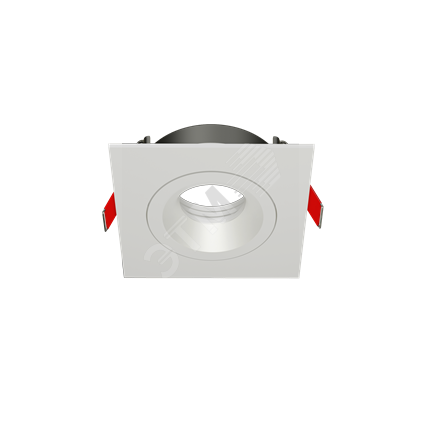Рамка для модульного светильника FLEX 50 09 квадратная встраиваемая 110х110х45мм RAL9010 поворотная