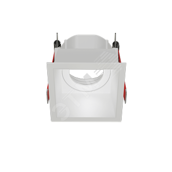 Рамка для модульного светильника FLEX 50 10 квадратная встраиваемая утопленная 85х85х65мм RAL9010 поворотная