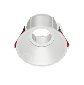 Рамка для модульного светильника FLEX 50 07 круглая встраиваемая утопленная 110х48мм RAL 9010 поворотная