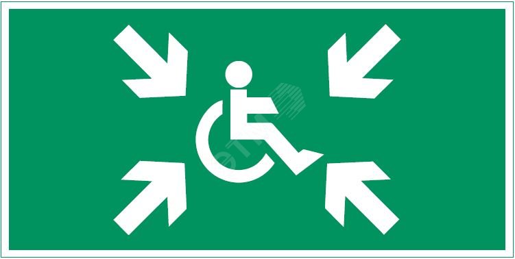 Пиктограмма ''Безопасная зона МГН''