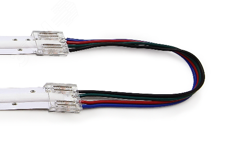 Разъем 4PIN с проводом для LED ленты COB RGB 12 мм, лента - лента (1 шт) V4-R0-00.COB-RGB0.0003 Вартон