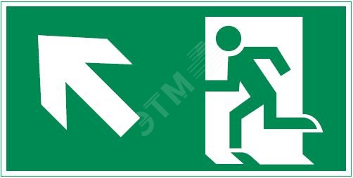 Пиктограмма ФИГУРА/СТРЕЛКА ВЛЕВО ВВЕРХ 180х90мм для аварийно-эвакуационного светильника Compact
