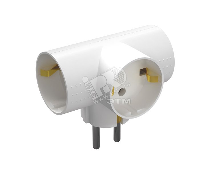 Разветвитель электрический (тройник Т-образный) ФОТОН АМ 16-3ТЕ 16А с ...