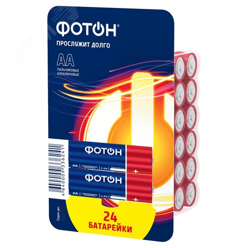 Изображение товара Элемент питания ФОТОН LR6 PB24 (шт)