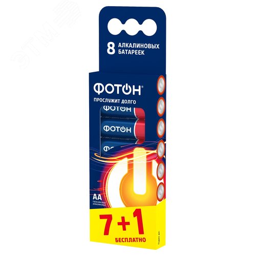 Изображение товара Элемент питания ФОТОН LR6 BP8 (7+1) (шт)