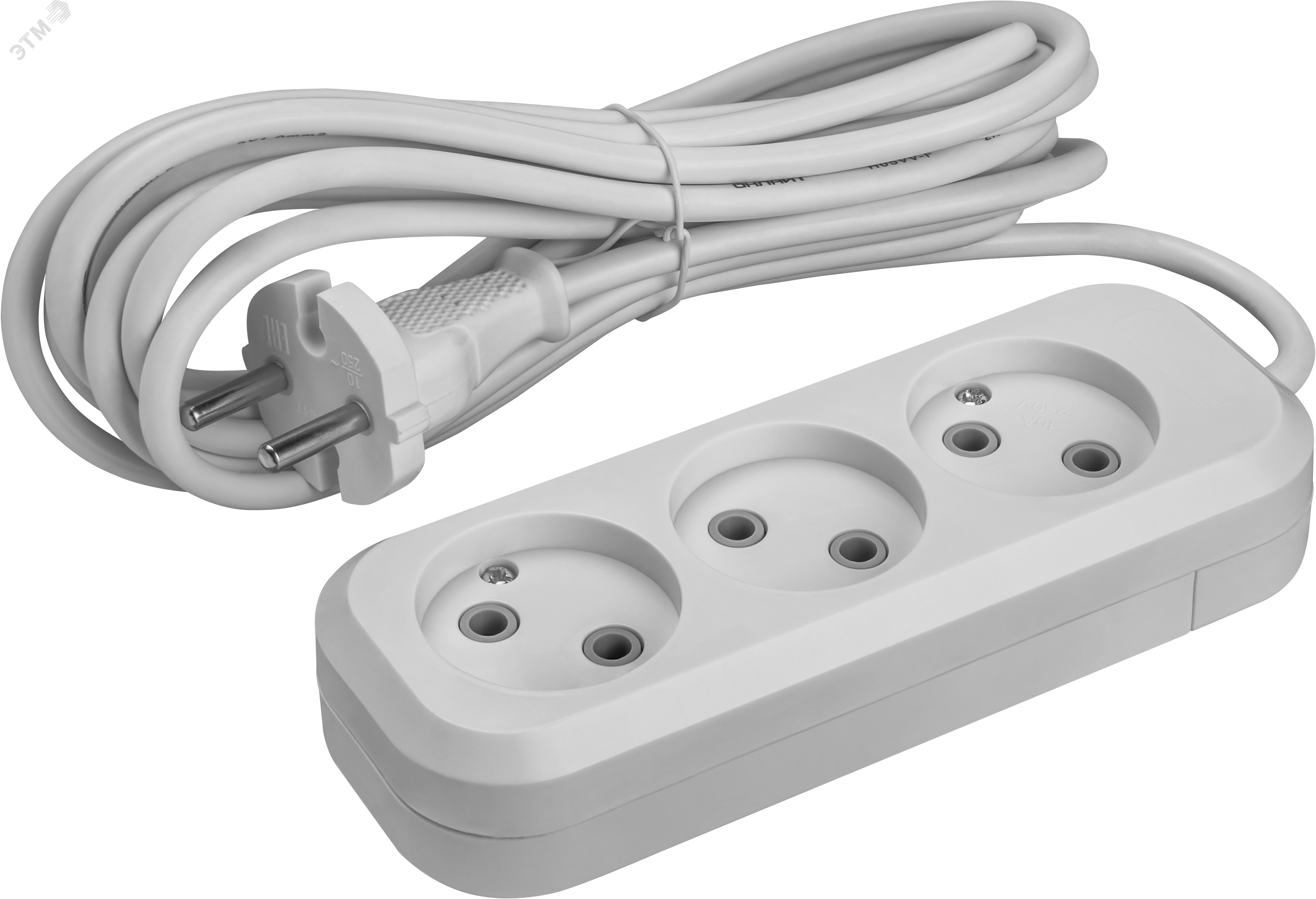 Изображение товара Бытовой удлинитель OPE-S-03-300-X-2x1 3м 3 розетки без заземления 2200 Вт Китай