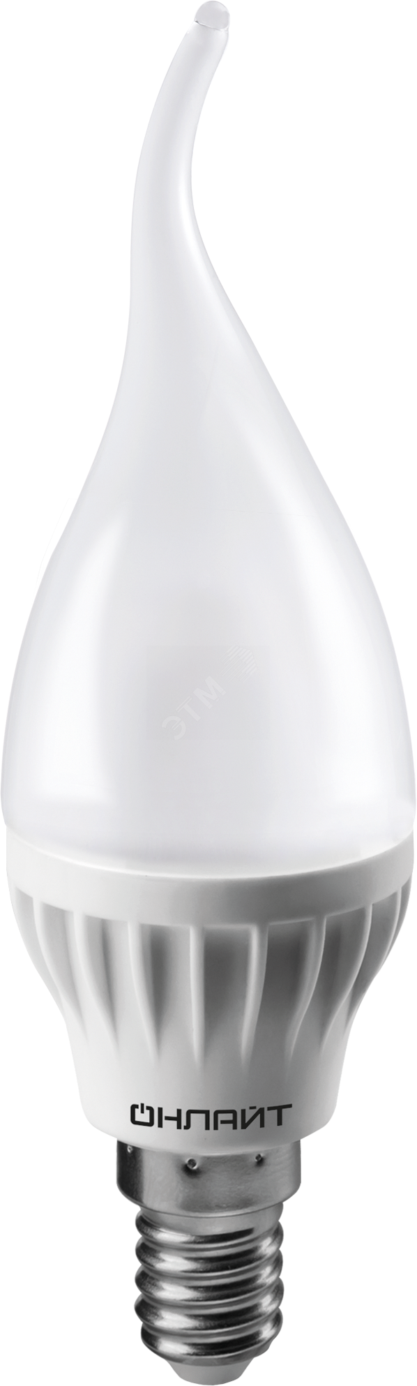 Лампа светодиодная LED 6вт E14 белый матовая свеча на ветру 71621 OLL-FC37 ОНЛАЙТ