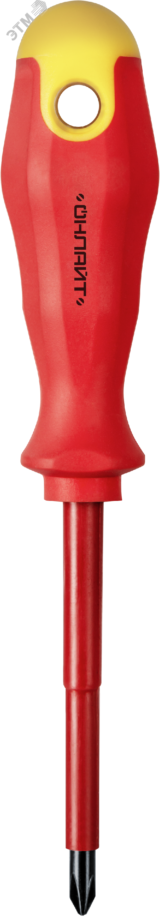 Изображение товара Диэлектрическая отвертка Онлайт монтаж PH0 75 мм для электромонтажных работ