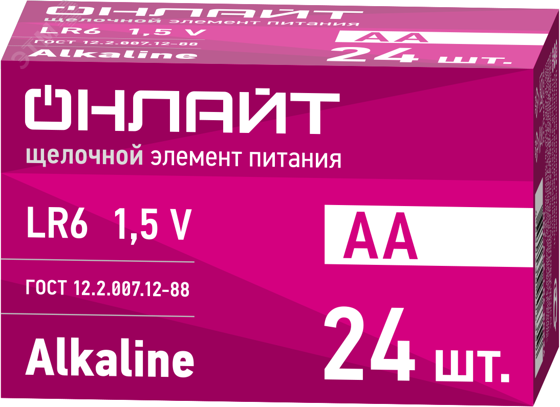 Изображение товара Батарейка OBT-ALK-LR6-BOX24 (шт)