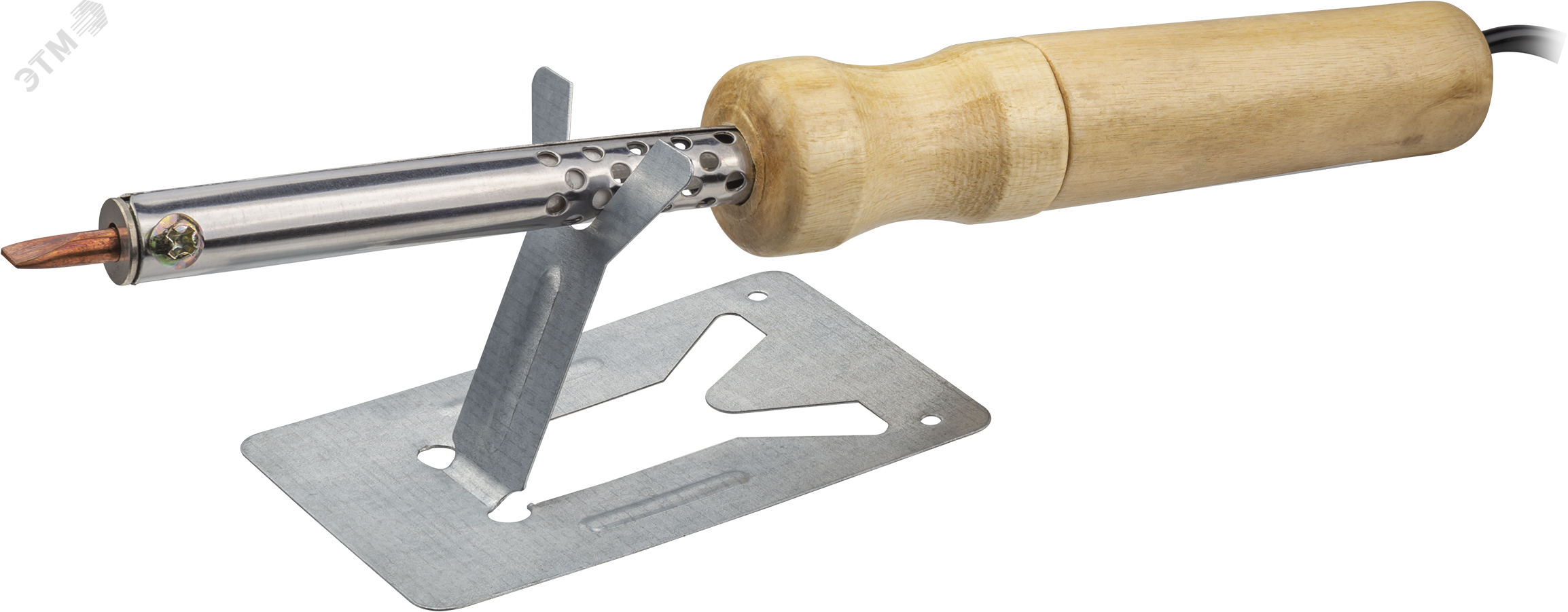 Паяльник ОНЛАЙТ 80 845 OSE-Pes01-80W-CP (дерево, клин прямой)