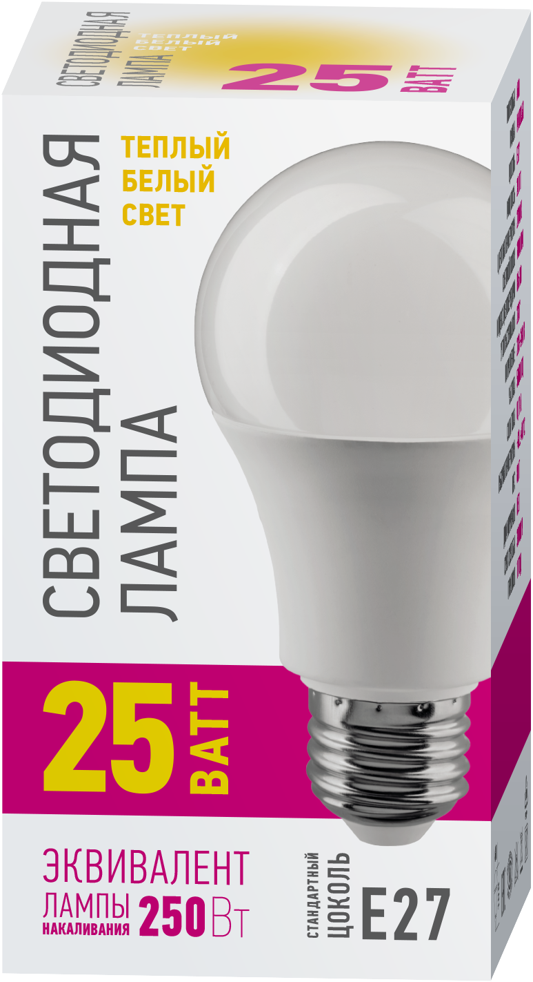 Лампа светодиодная 25 Вт OLL-A60-25-230-2.7K-E27-PROMO