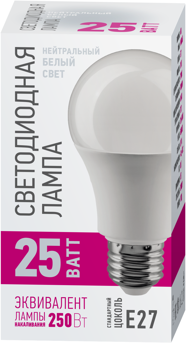 Лампа светодиодная 25 Вт OLL-A60-25-230-4K-E27-PROMO