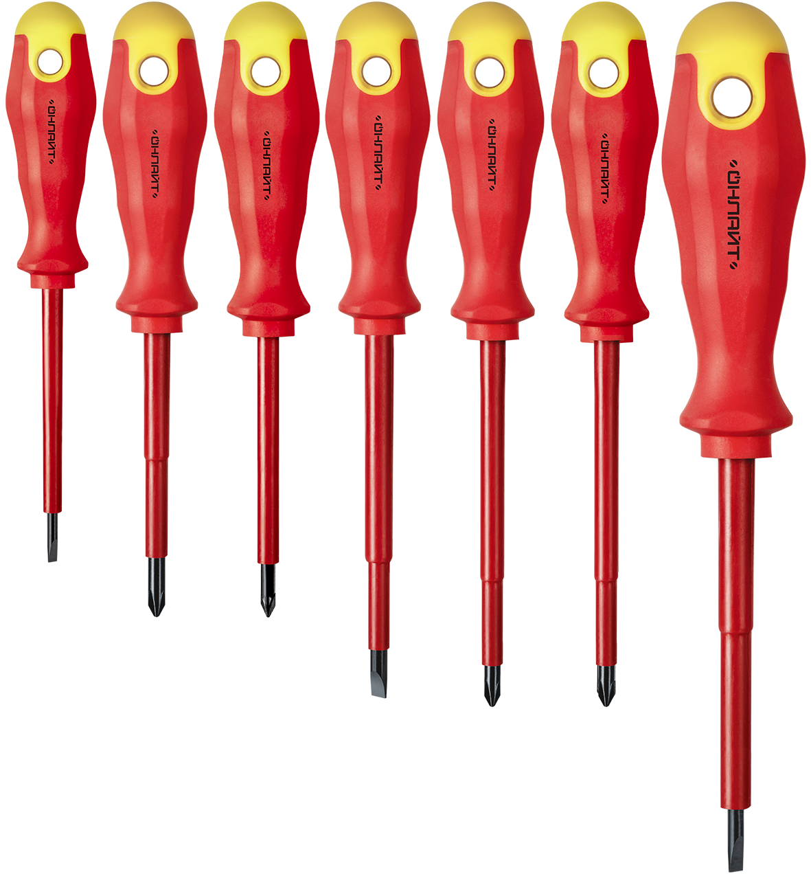 Отвертка диэлектрическая OHT-Otd01,               набор 7шт ОНЛАЙТ