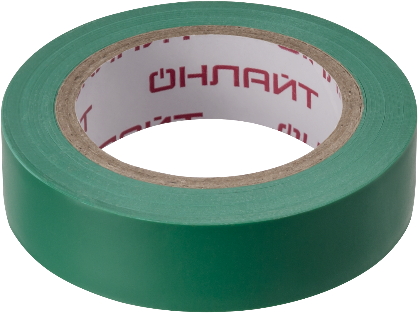 Изолента ПВХ зеленая 15мм 10м ОНЛАЙТ OIT-B15-10/G