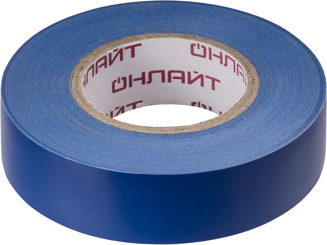 Изолента ПВХ синяя 19мм 20м Онлайт