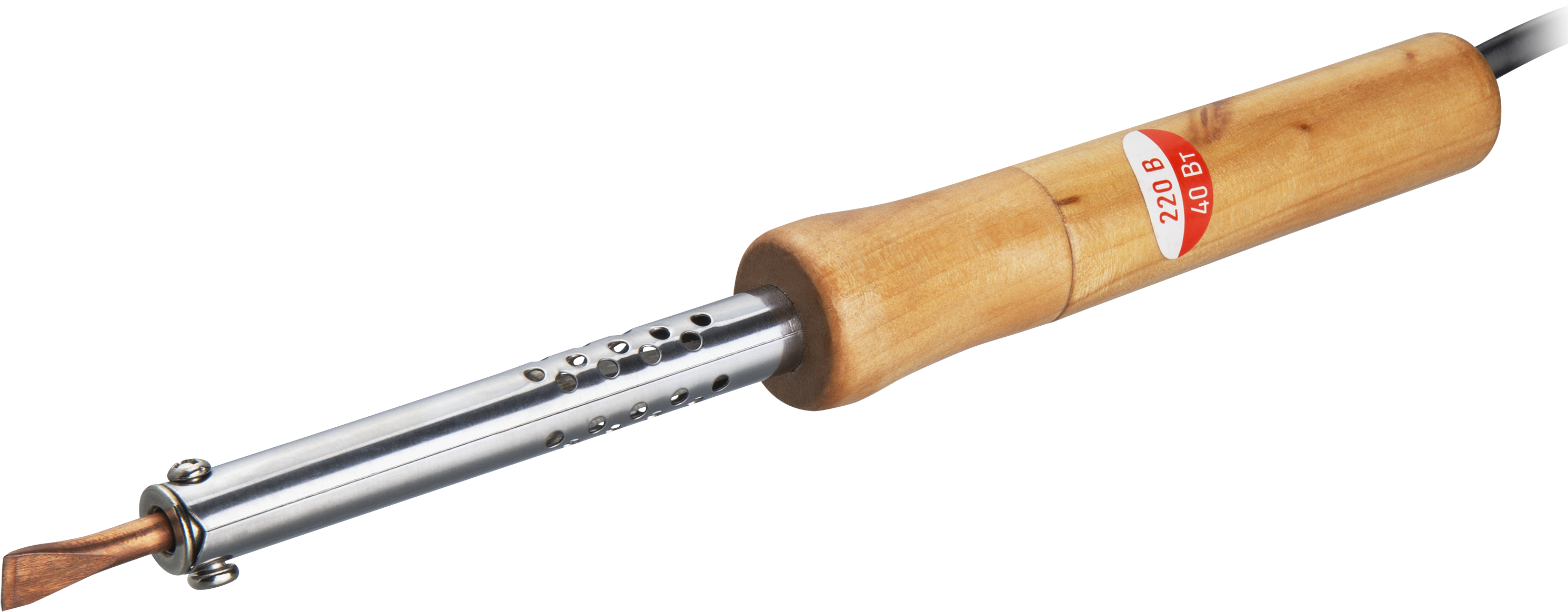 Паяльник ОНЛАЙТ 90 221 OSE-Pes06-40W-CP (дерево, клин прямой)