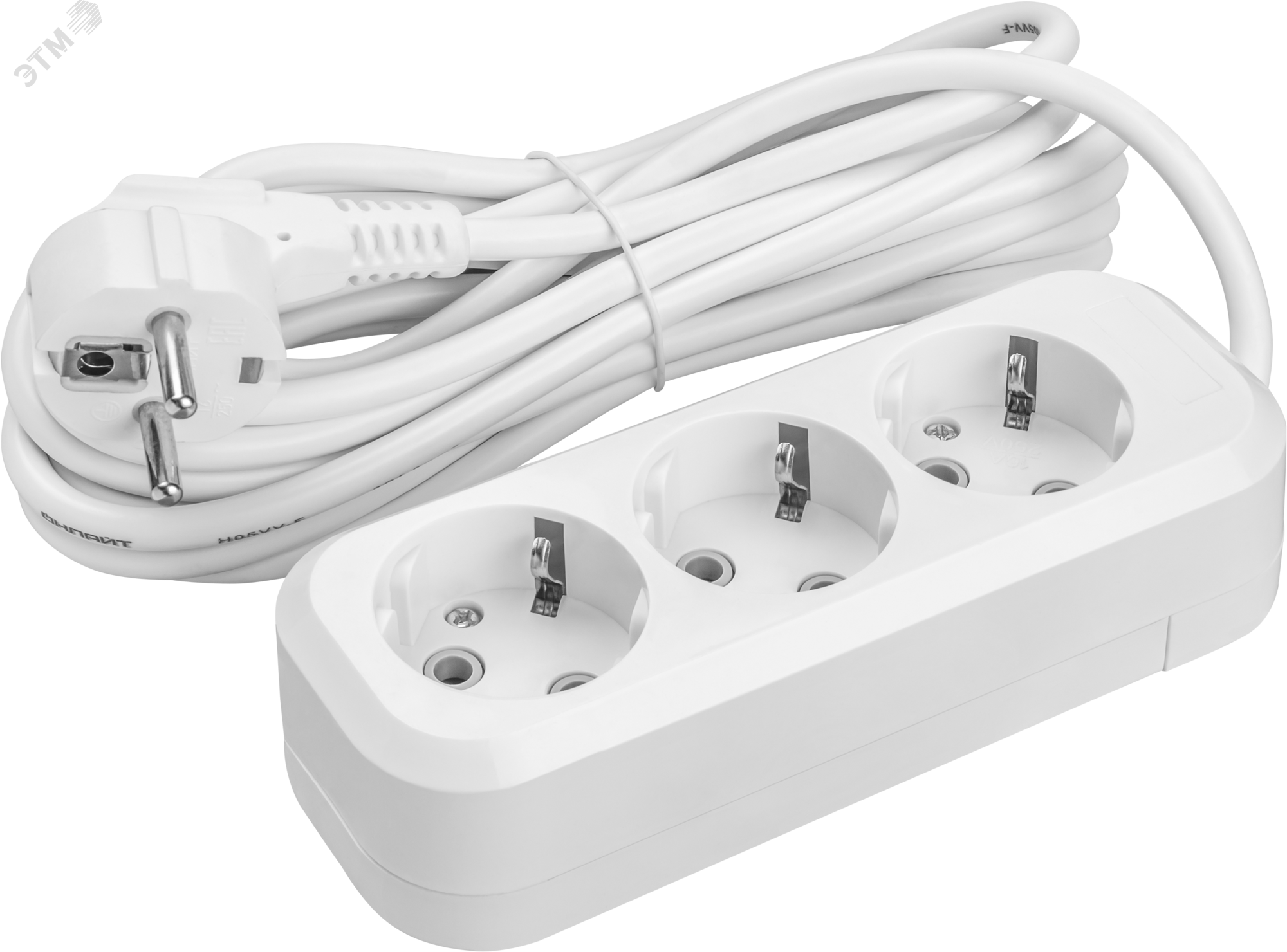 Изображение товара Бытовой удлинитель с заземлением 3 розетки 5м OPE-S-03-500-E-3x0.75