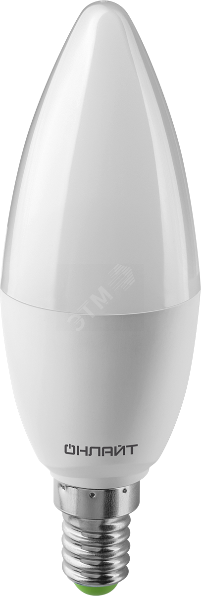 Лампа светодиодная LED 10вт Е14 белый матовая свеча (61957 OLL-C37 .